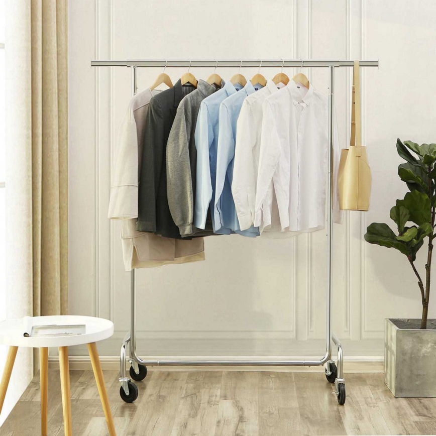 Cabideiro móvel JEAN 110/150x160x45 cm prateado