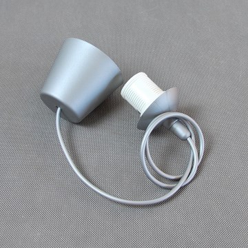 Cabo de alimentação EDI 1xE27/60W/230V 90 cm prateado