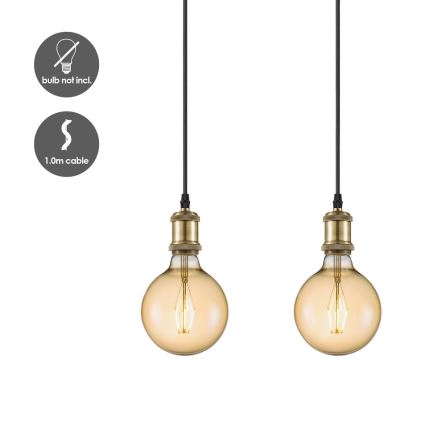 Cabo de alimentação VINTAGE 3xE27/40W/230V latão