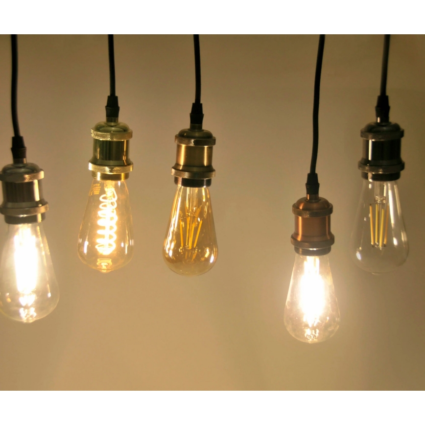 Cabo de carregamento 1xE27/20W/230V cromado brilhante