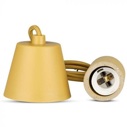 Cabo de carregamento 1xE27/60W/230V betão/bege