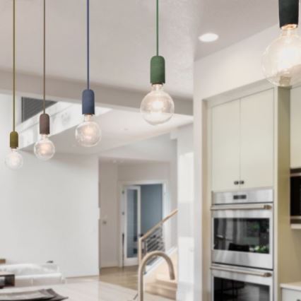 Cabo de carregamento 1xE27/60W/230V betão/castanho