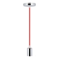 Cabo de carregamento 1xE27/60W/230V vermelho/cromado brilhante