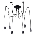 Cabo de carregamento 6xE27/60W/230V aranha preto