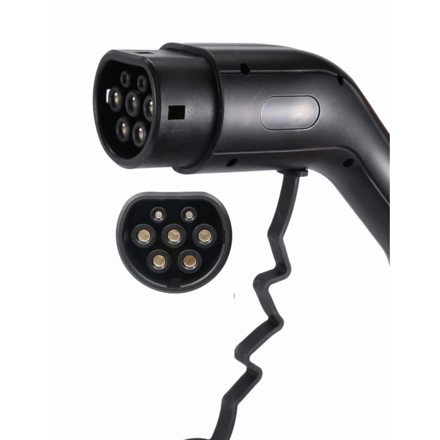 Estação de carregamento de viagem para carros elétricos EV/PHEV AC Tipo 2 16A/400V 11kW IP55 7m + adaptador 230V 3,7kW + caso