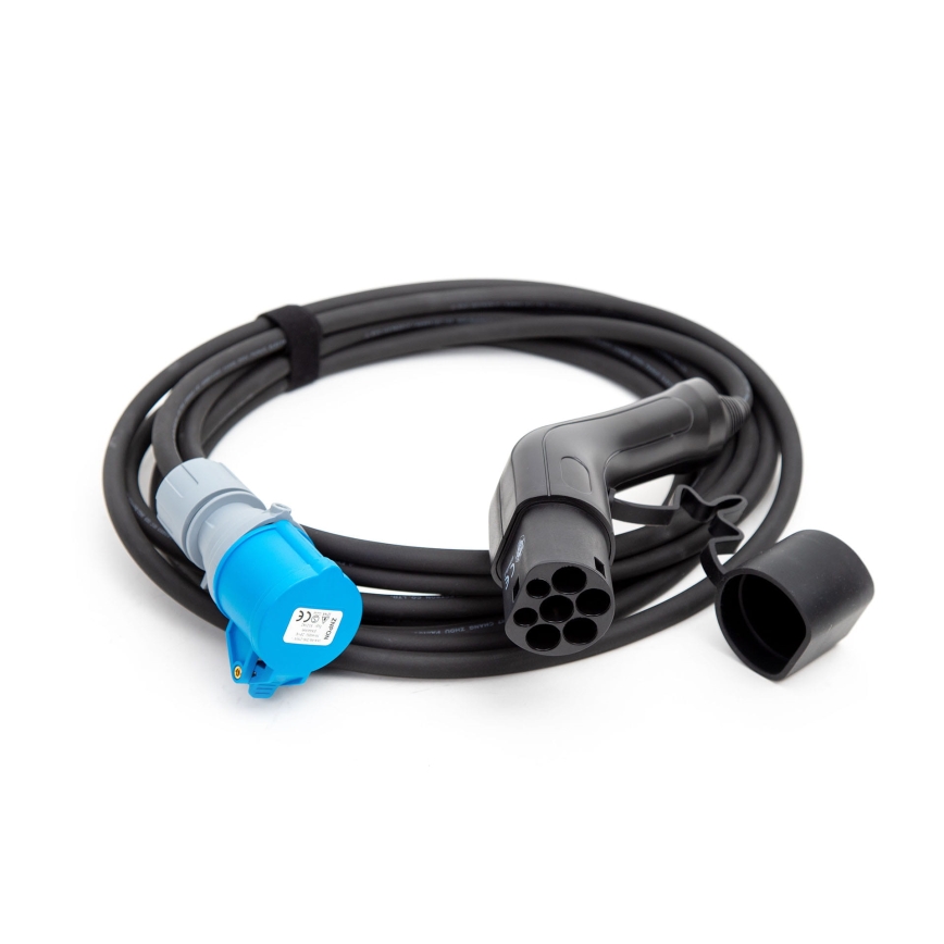Cabo de carregamento para autocaravanas elétricas tipo 2, 7 m, 3,6 kW, 16 A