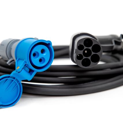 Cabo de carregamento para autocaravanas elétricas tipo 2, 7 m, 3,6 kW, 16 A