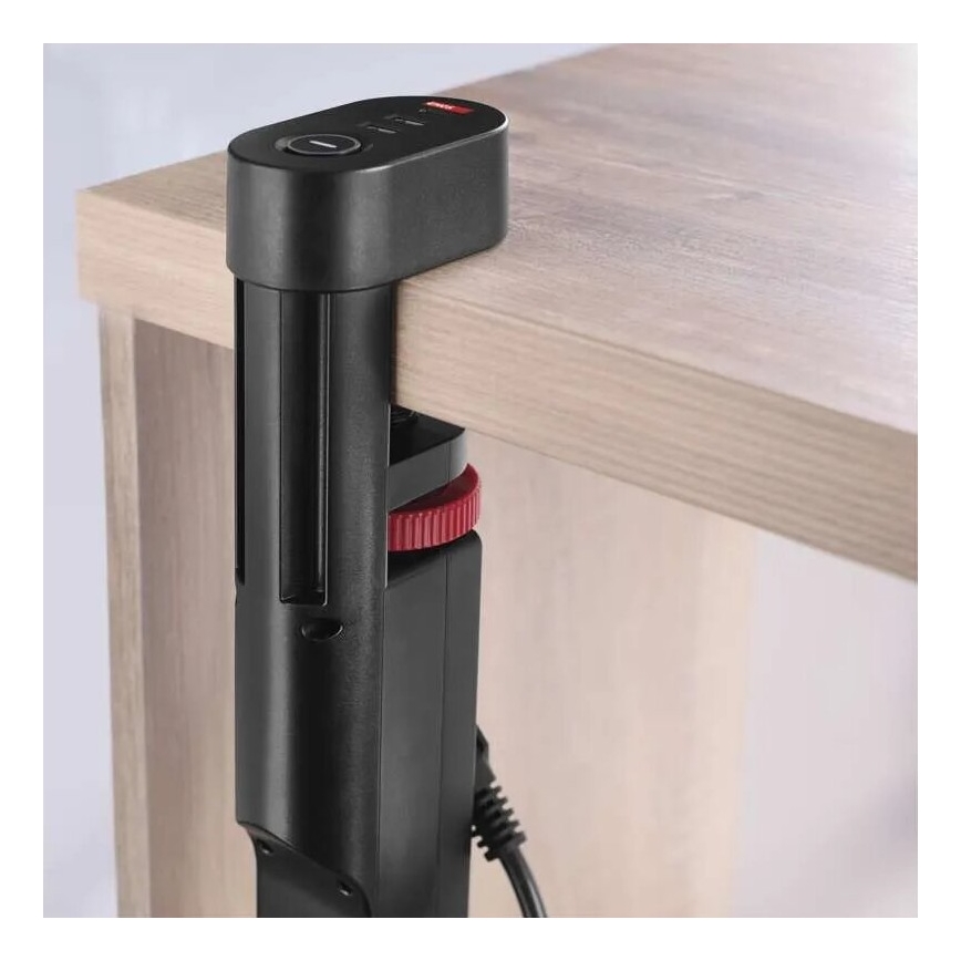 Cabo de extensão com fixação para mesa 3Z + 3xUSB 1,5m preto