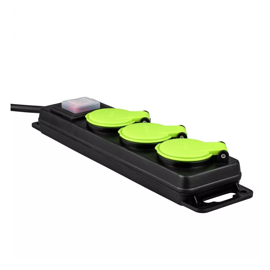 Cabo de extensão com interruptor 3 tomadas 20 m IP44