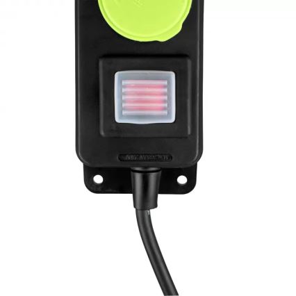 Cabo de extensão com interruptor, 3 tomadas, 5 m, IP44