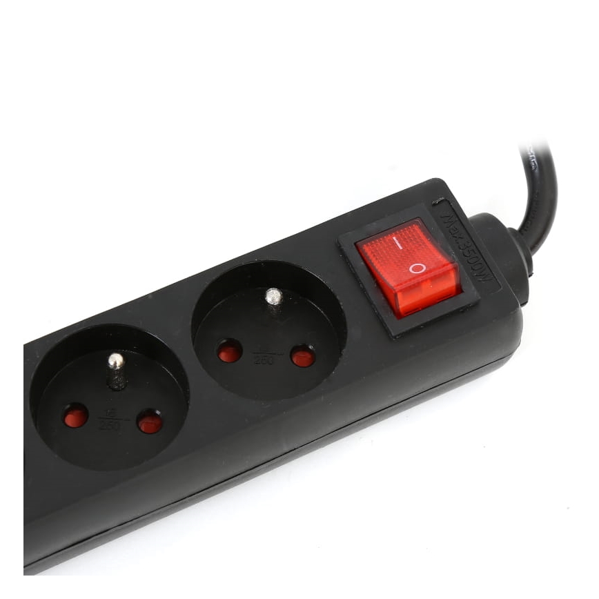 Cabo de extensão com interruptor 5Z Type E 1,5m preto