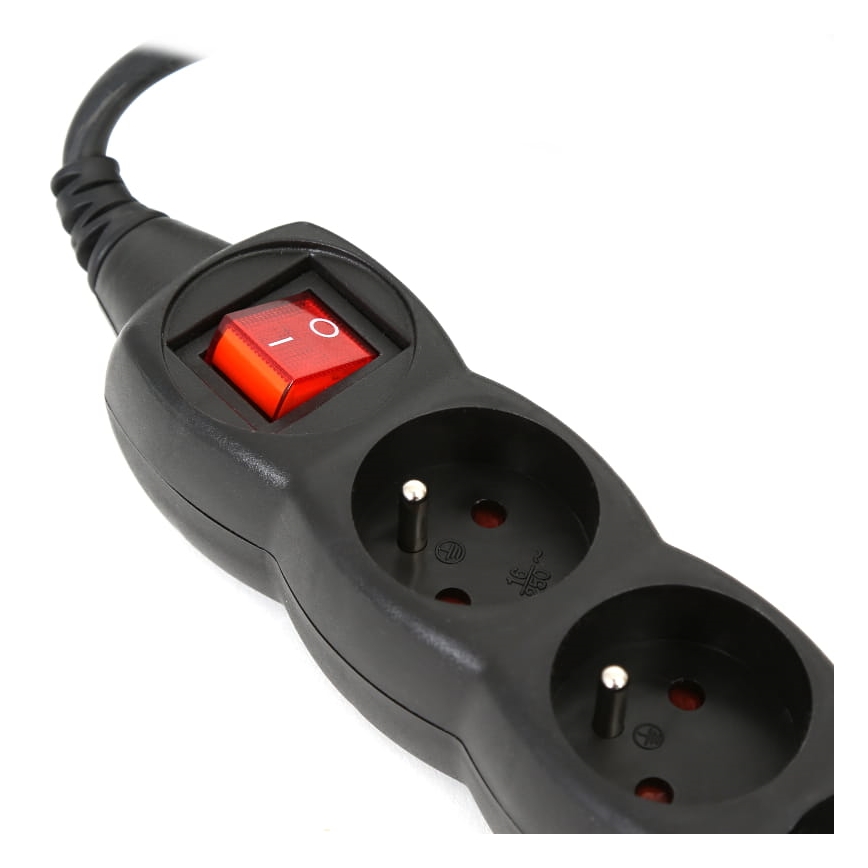 Cabo de extensão com interruptor 5Z Type E 3m preto