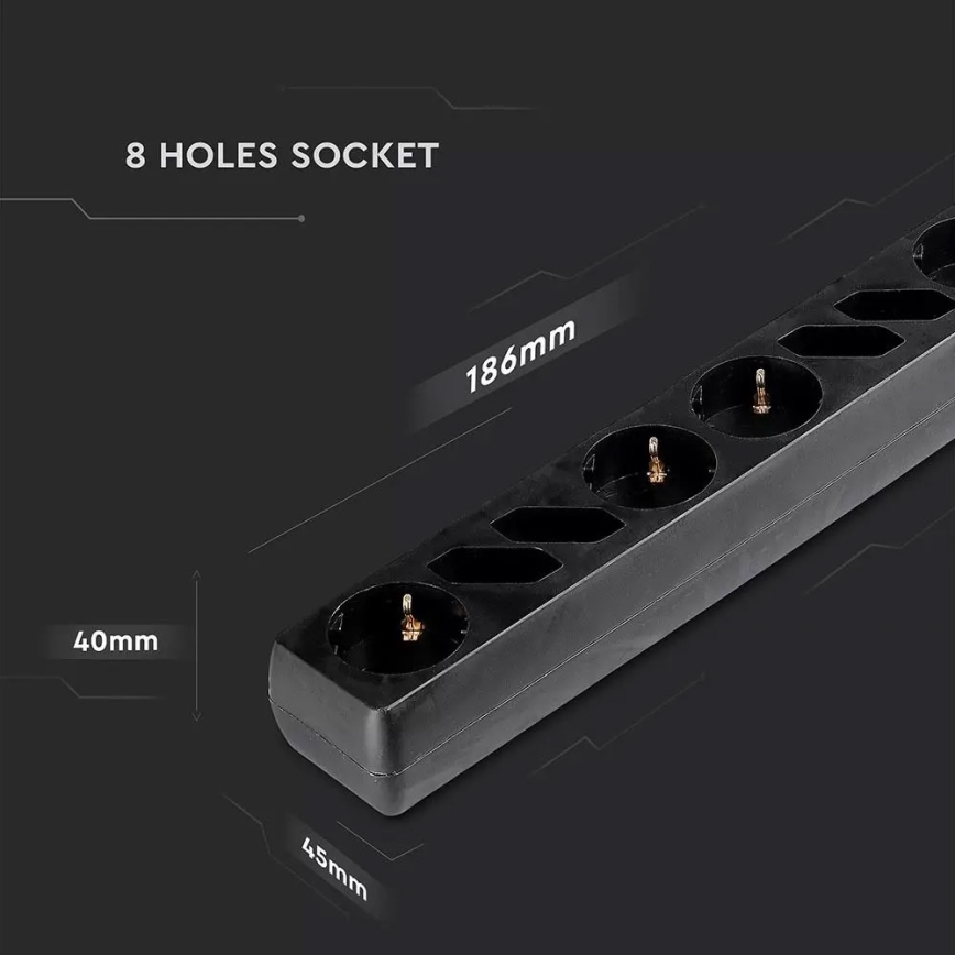 Cabo de extensão com interruptor SCHUKO 8Z 1,5 m