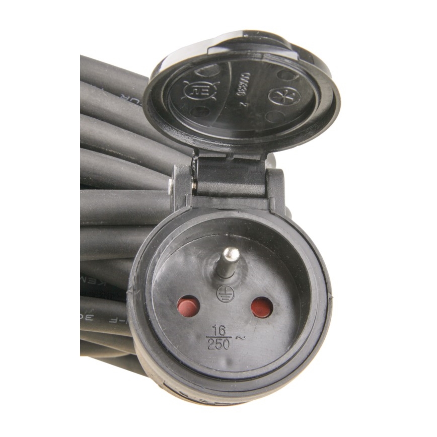 Cabo de extensão em borracha 1 tomada 20 m IP44