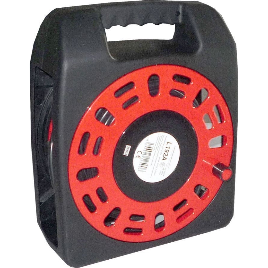 Cabo de extensão em carretel 4 tomadas 25m