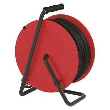 Extensão elétrica em carretel com 4 tomadas, 50m, vermelha, IP44