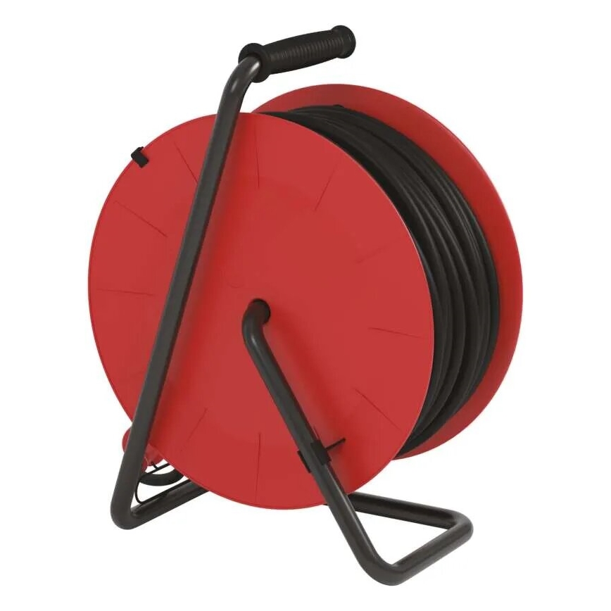 Extensão elétrica em carretel com 4 tomadas, 50m, vermelha, IP44