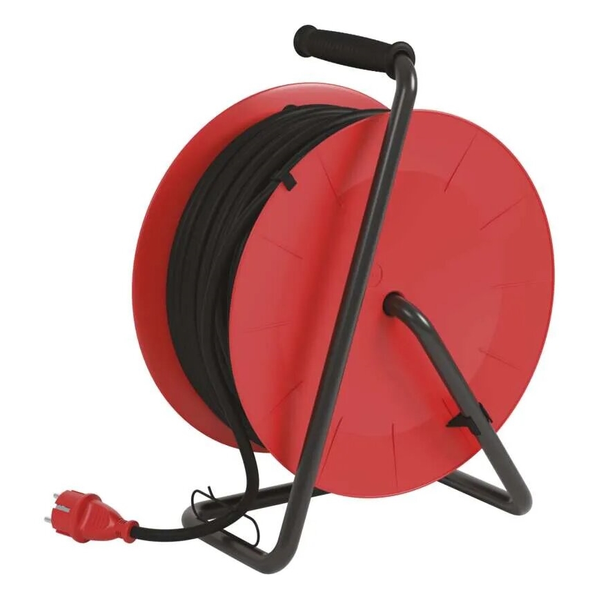 Extensão elétrica em carretel com 4 tomadas, 50m, vermelha, IP44