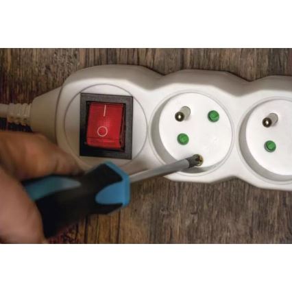 Extensão com interruptor 3P 10m branca