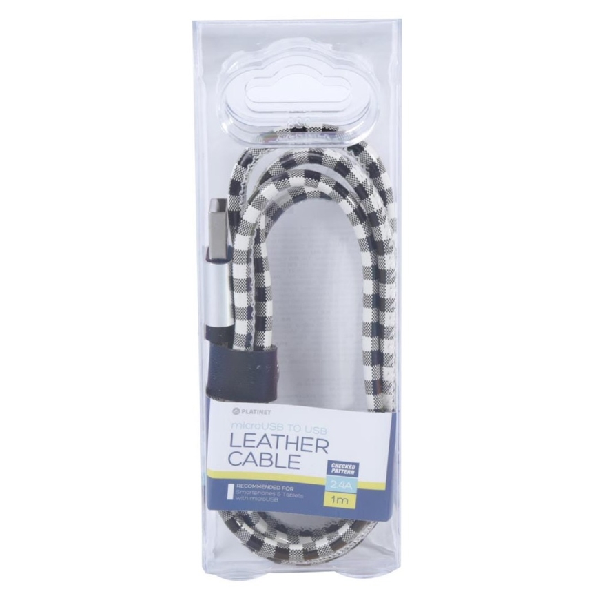 Cabo USB conector USB A / Micro USB 1m branco