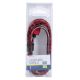 Cabo USB Conector USB A / Micro USB 1m vermelho