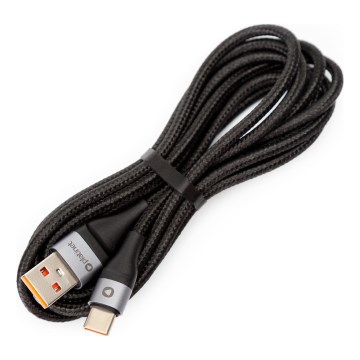 Cabo USB resistente USB-A / USB-C conector 18W 2m preto