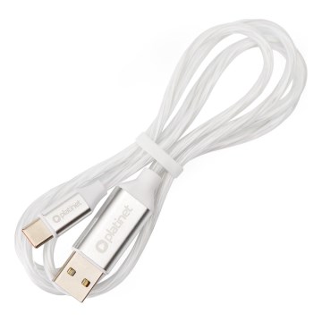 Cabo USB USB-A / USB-C conector com LED retroiluminação 18W 1m branco