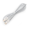 Cabo USB USB-C / USB-C conector 60W 1m branco