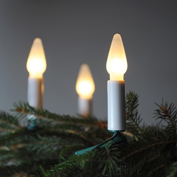 Cadeia de luzes de Natal FELICIA 16xE10 13,5m branco quente, Fabricado na República Checa