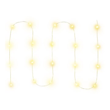 Cadeia de luzes de Natal LED 20xLED/2xAA 2,3m branco quente