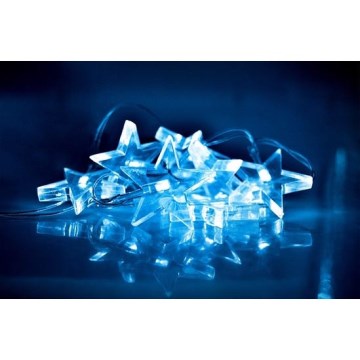 Cadeia de Luzes LED de Natal 10xLED/2xAA 2,5m azul
