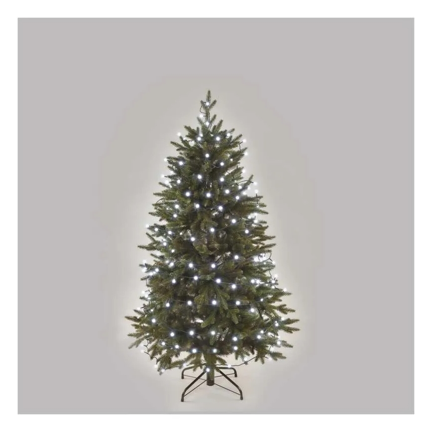 Cadeia de luzes LED de Natal 300 LEDs/8 funções 35 m branco frio