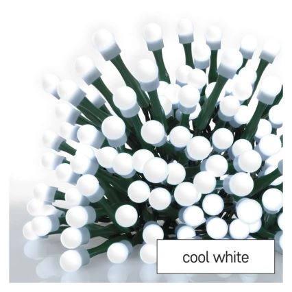Cadeia de luzes LED de Natal 300 LEDs/8 funções 35 m branco frio