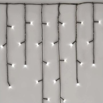 Cadeia de luzes LED exterior para Natal 100xLED/2,5x0,9m IP44 branco frio