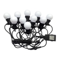 Cadeia de luzes LED para exterior STRING 5m 10xLED/0,5W/230V IP44 3000K