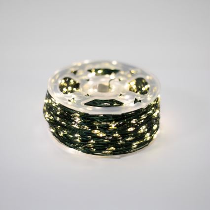 Guirlanda de Natal LED para exterior 1500 LEDs/230 V, 8 funções, 153 m, IP44, branco quente + comando remoto