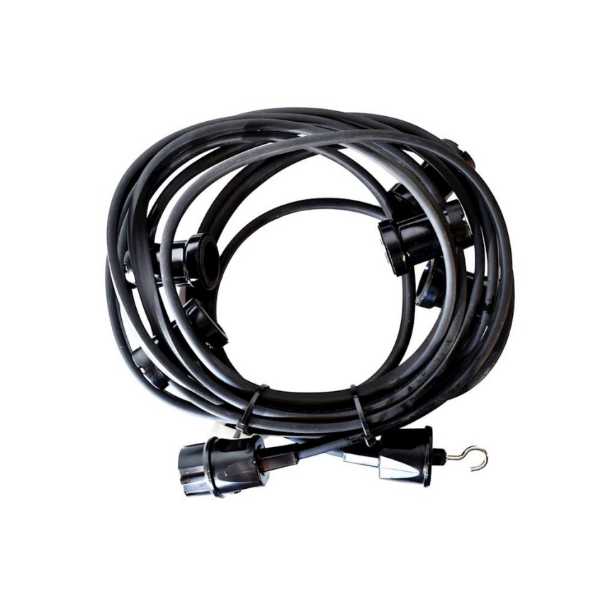 Cadeia decorativa exterior GIRLANDA 12 m 10xE27/15W/230V IP44