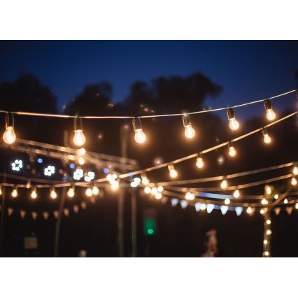 Cadeia decorativa exterior GIRLANDA 6,5 m 5xE27/15W/230V IP44