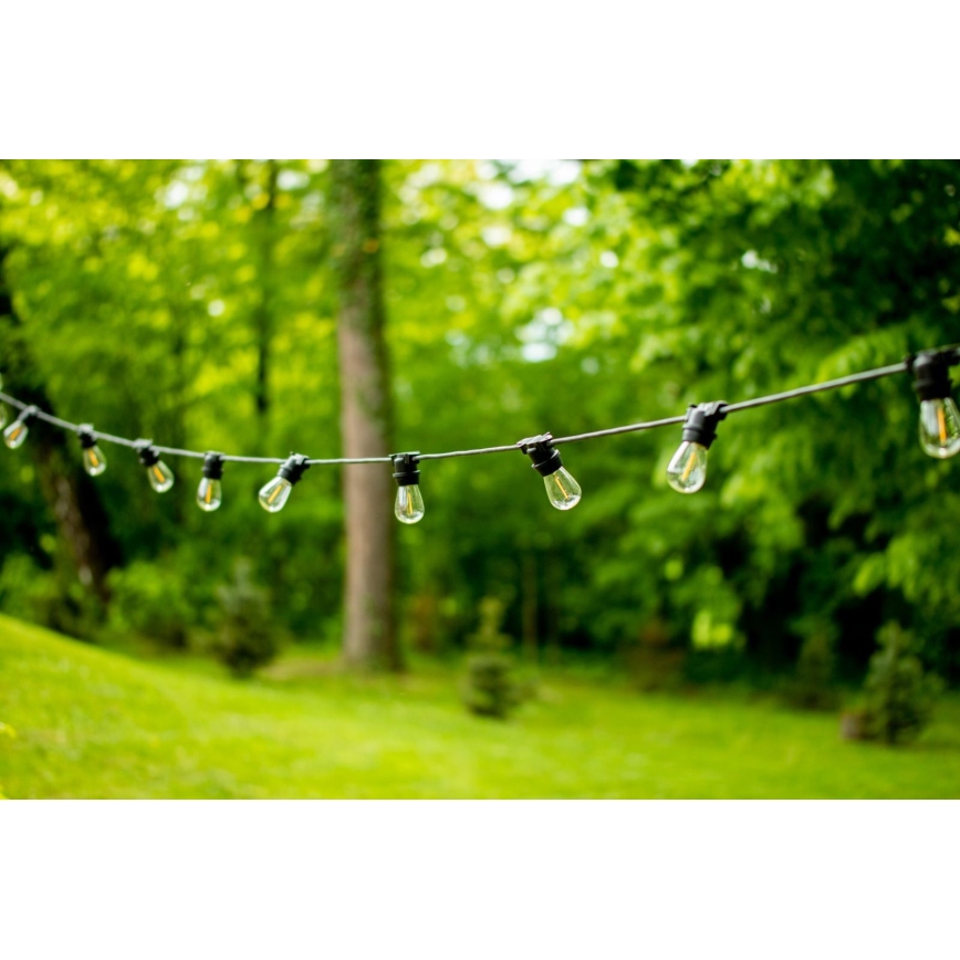 Cadeia decorativa exterior MIMOSA 20xE27/1,3W/230V IP44 20m