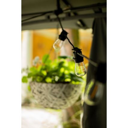 Cadeia decorativa exterior MIMOSA 20xE27/1,3W/230V IP44 20m