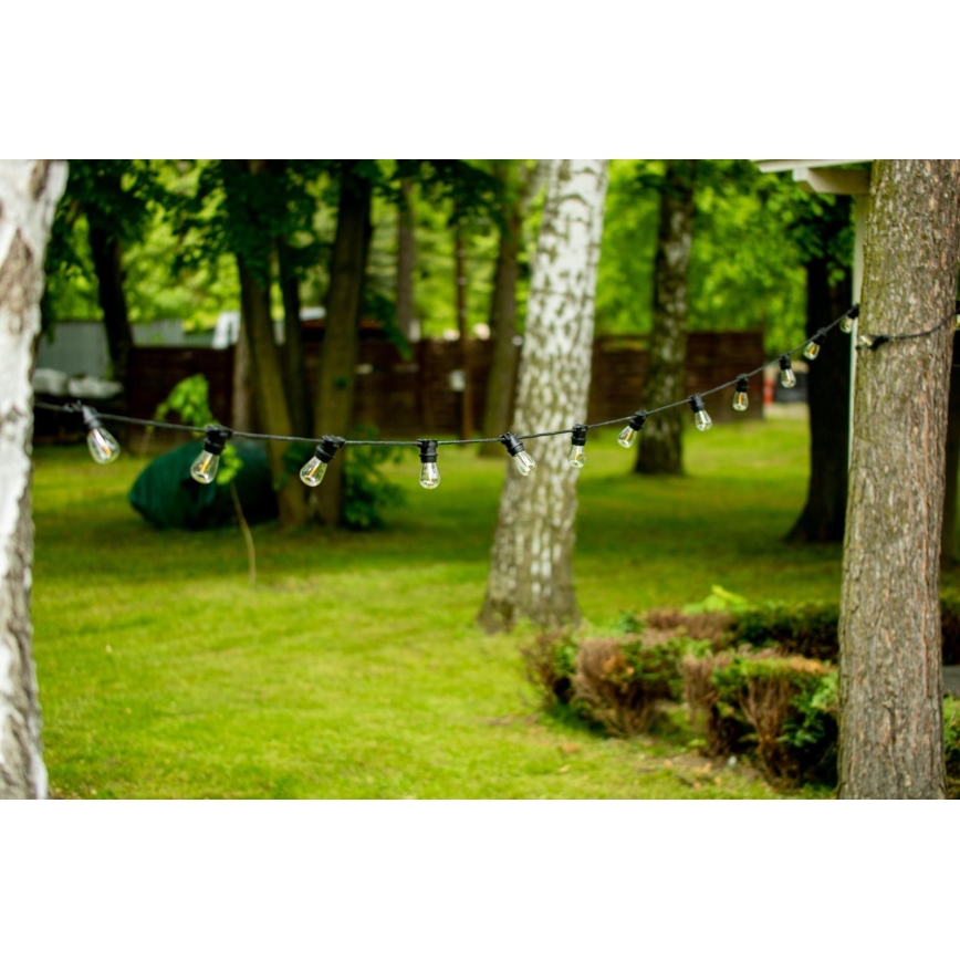 Cadeia decorativa exterior MIMOSA 20xE27/1,3W/230V IP44 20m