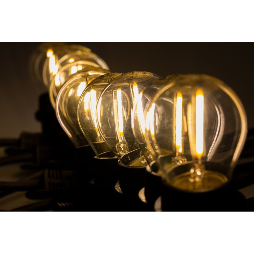 Cadeia decorativa exterior MIMOSA 20xE27/1,3W/230V IP44 20m