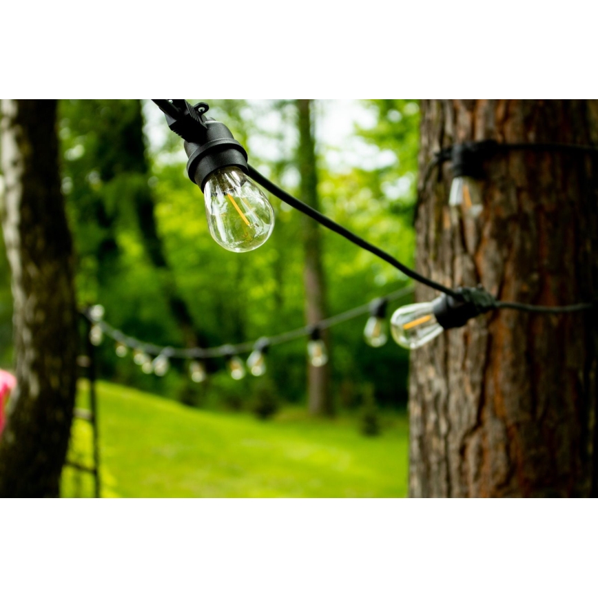 Cadeia decorativa exterior MIMOSA 20xE27/1,3W/230V IP44 20m
