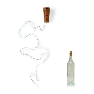 Cadeia decorativa LED com tampa para garrafa 8xLED/3xLR44 IP44 0,798m