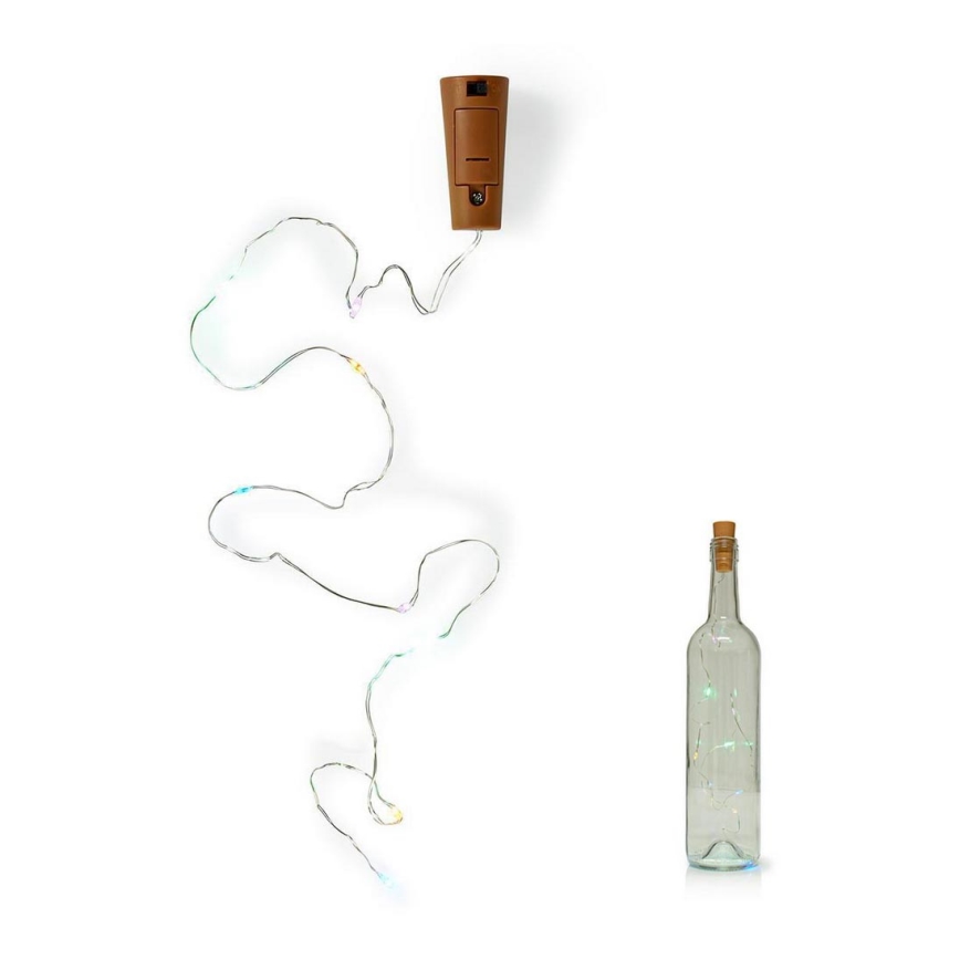 Cadeia decorativa LED com tampa para garrafa 8xLED/3xLR44 IP44 0,798m