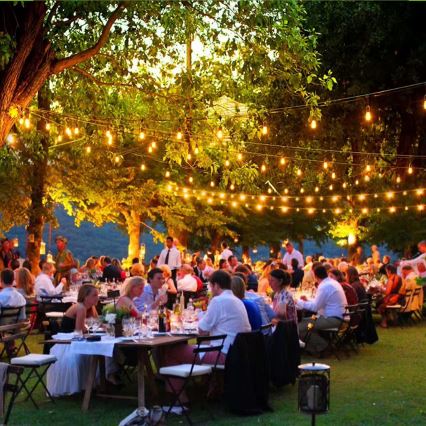 Cadeia decorativa LED exterior 20xE27/1W/230V 20 m IP65 preta