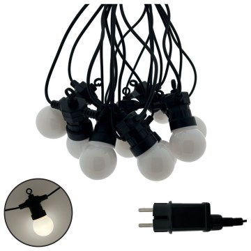 Cadeia decorativa LED para exterior 10xLED/0,36W/230V 4,5 m IP44 preta