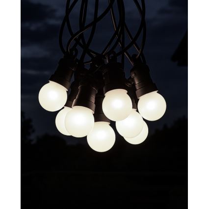 Cadeia decorativa LED para exterior 10xLED/0,36W/230V 4,5 m IP44 preta