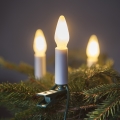 Cadeia luminosa de Natal LED para exterior FELICIA FILAMENT 20xE10 19m branco/branco quente IP44, Fabricado na República Checa