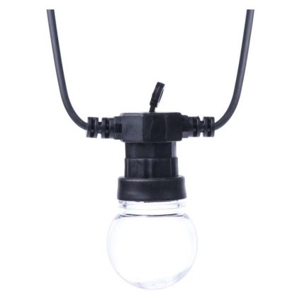 Cadeia luminosa decorativa para exterior 10xLED/10m IP44, transparente
